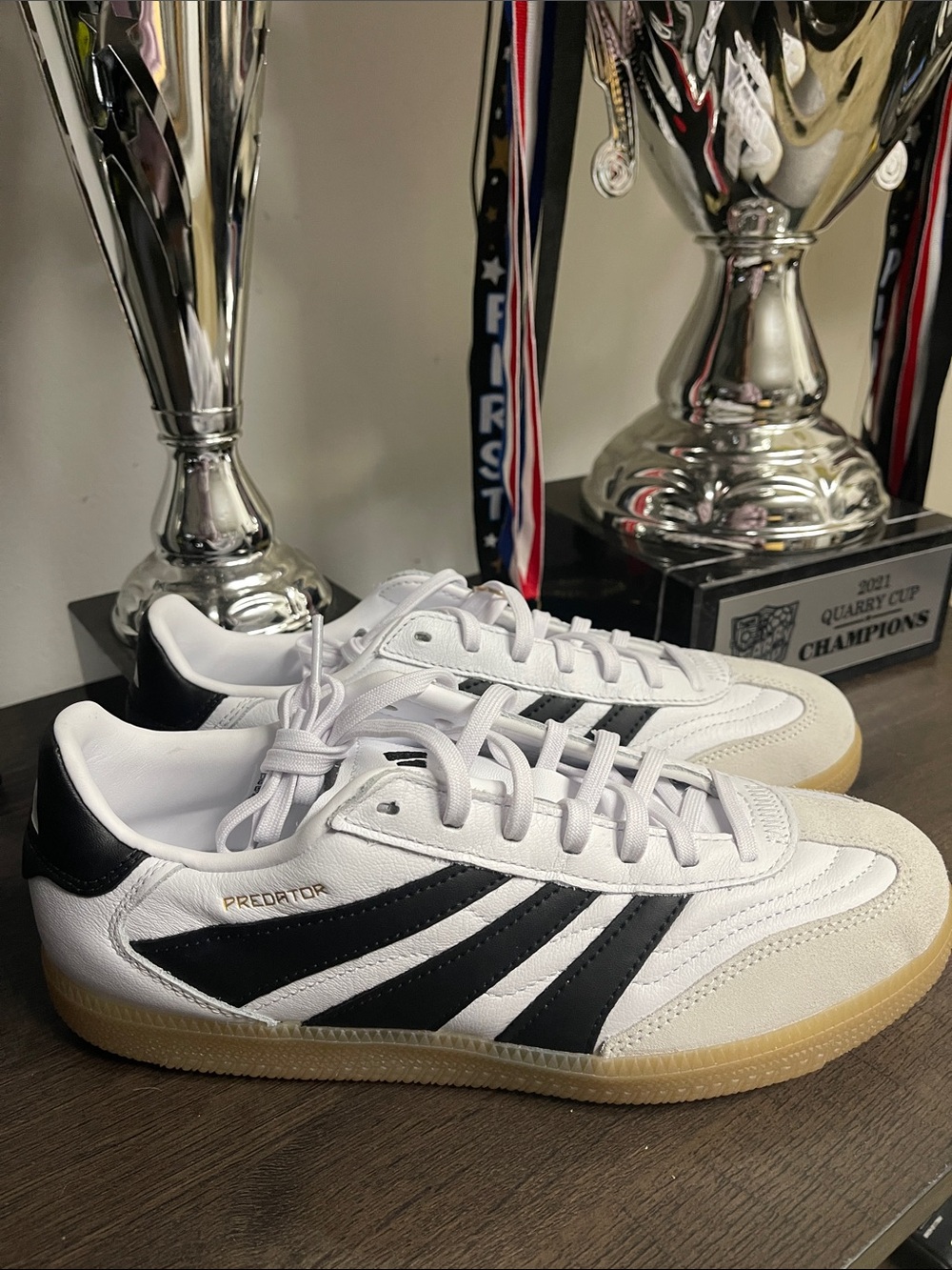 adidas White & Black Predator Retro Sneakers